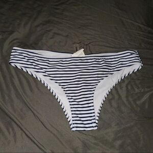 𝅺COPY - Navy blue and white striped bikini bottom